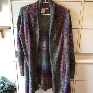 Thigh length cardigan